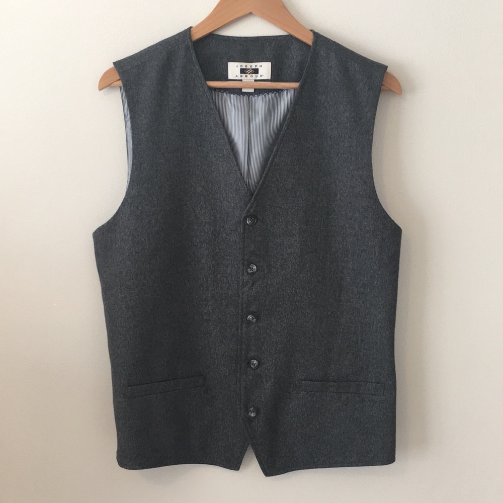 Men’s gray wool vest